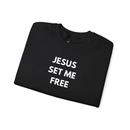 Jesus Set Me Free Unisex Heavy Blend™ Crewneck Sweatshirt