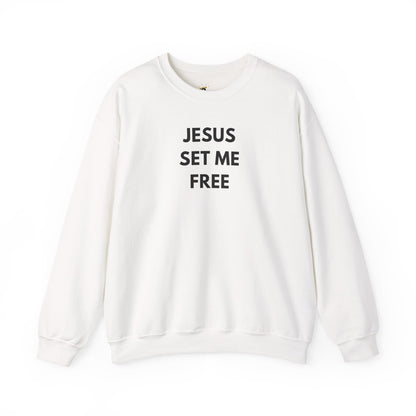 Jesus Set Me Free Unisex Heavy Blend™ Crewneck Sweatshirt