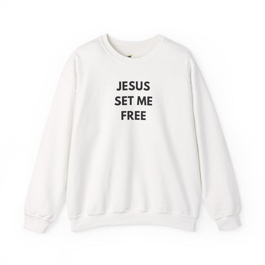 Jesus Set Me Free Unisex Heavy Blend™ Crewneck Sweatshirt