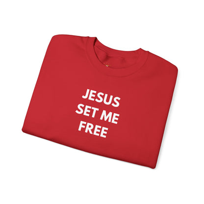 Jesus Set Me Free Unisex Heavy Blend™ Crewneck Sweatshirt