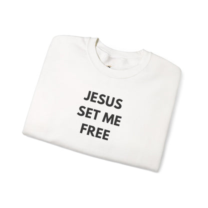 Jesus Set Me Free Unisex Heavy Blend™ Crewneck Sweatshirt