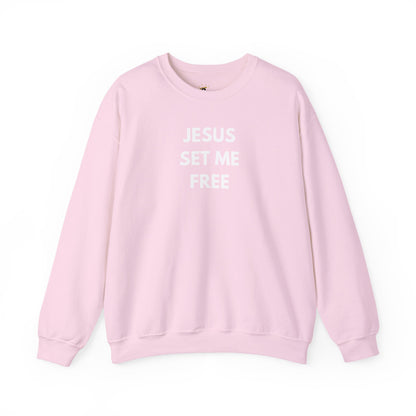 Jesus Set Me Free Unisex Heavy Blend™ Crewneck Sweatshirt