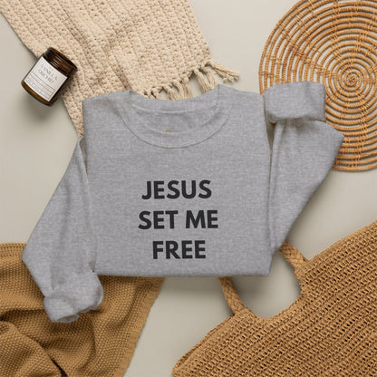Jesus Set Me Free Unisex Heavy Blend™ Crewneck Sweatshirt