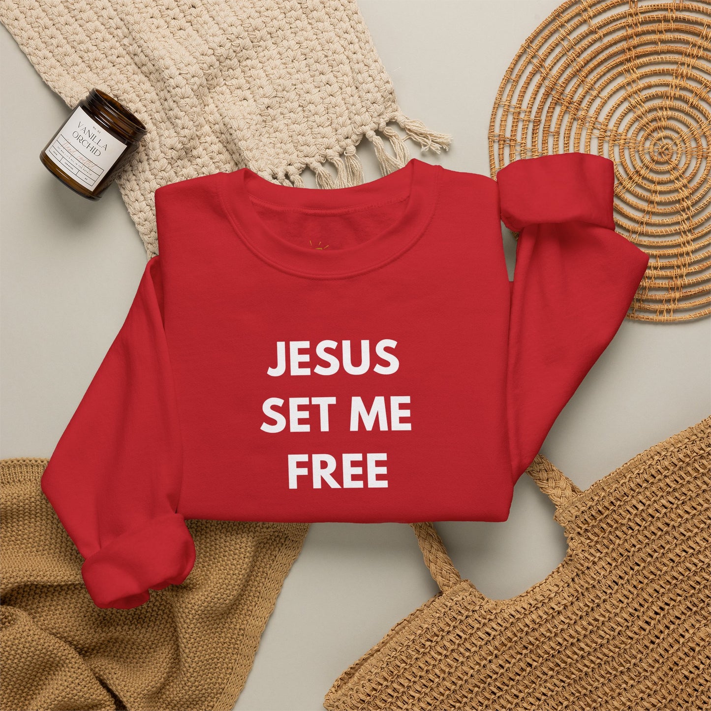 Jesus Set Me Free Unisex Heavy Blend™ Crewneck Sweatshirt