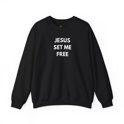 Jesus Set Me Free Unisex Heavy Blend™ Crewneck Sweatshirt