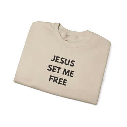 Jesus Set Me Free Unisex Heavy Blend™ Crewneck Sweatshirt