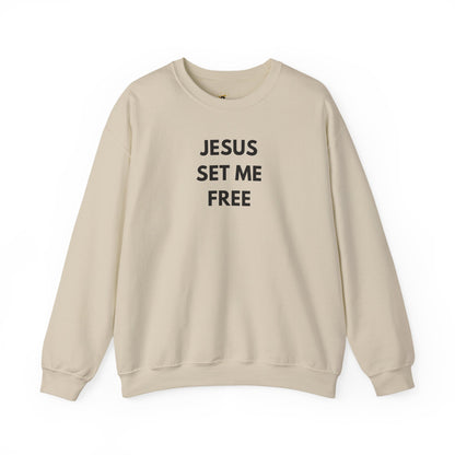Jesus Set Me Free Unisex Heavy Blend™ Crewneck Sweatshirt